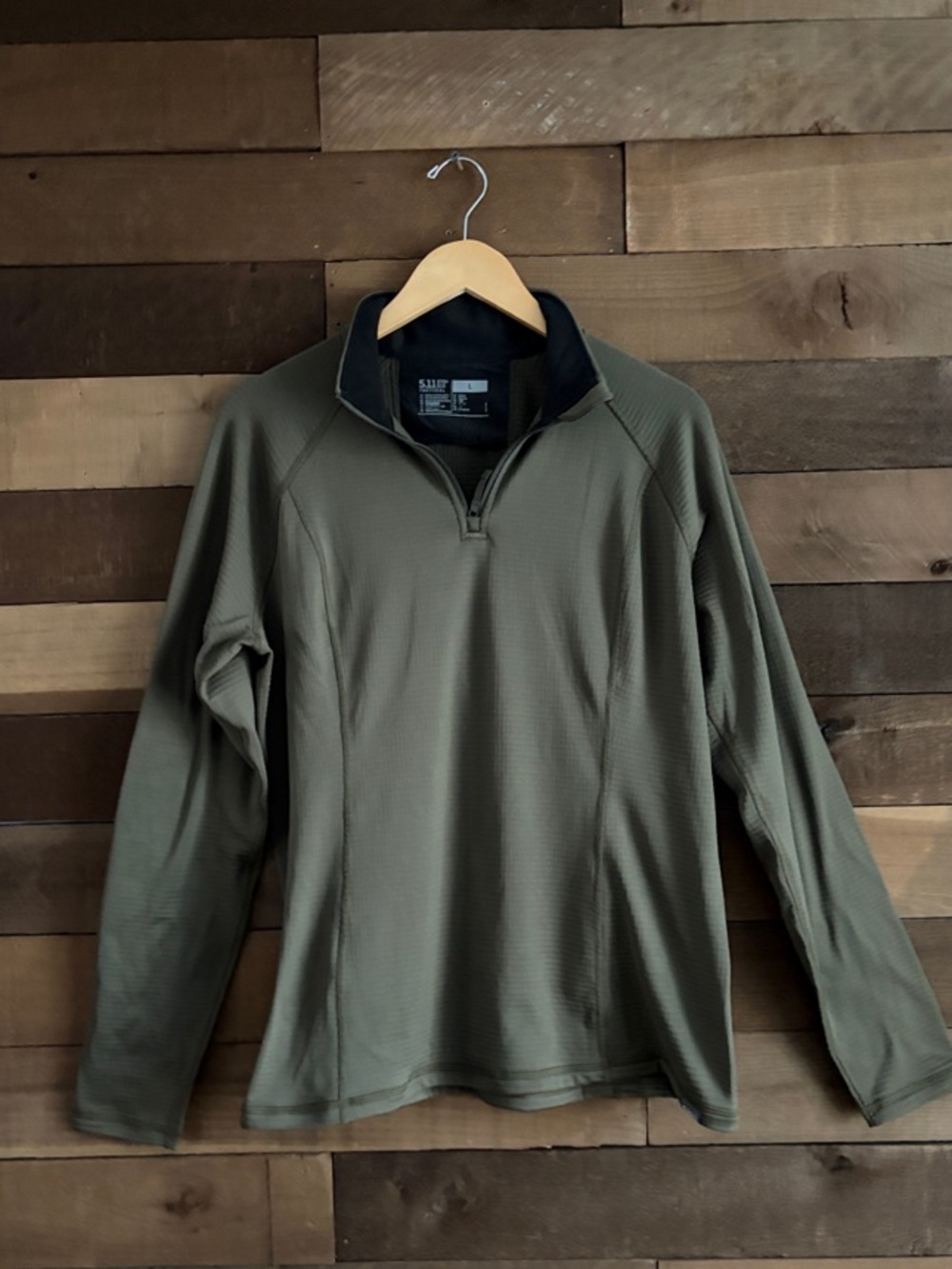 5.11 Tactical Olive Green Lightweight Quarter-Zip Shirt Jacket
